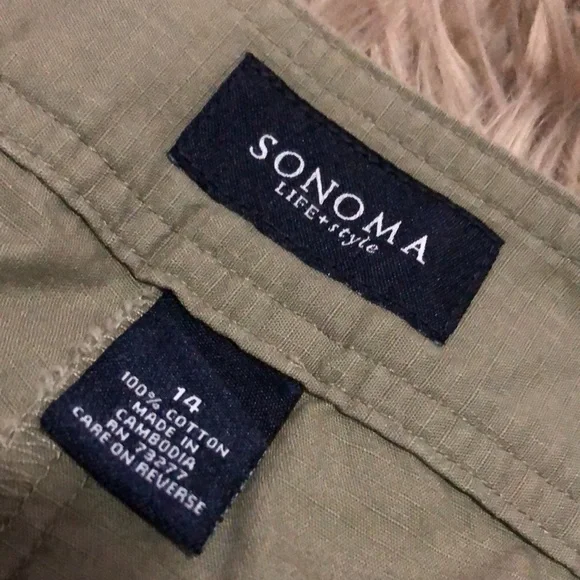 Sonoma Life + Style Skort-Sz 14-Olive Green-Cotton - Picture 13 of 16